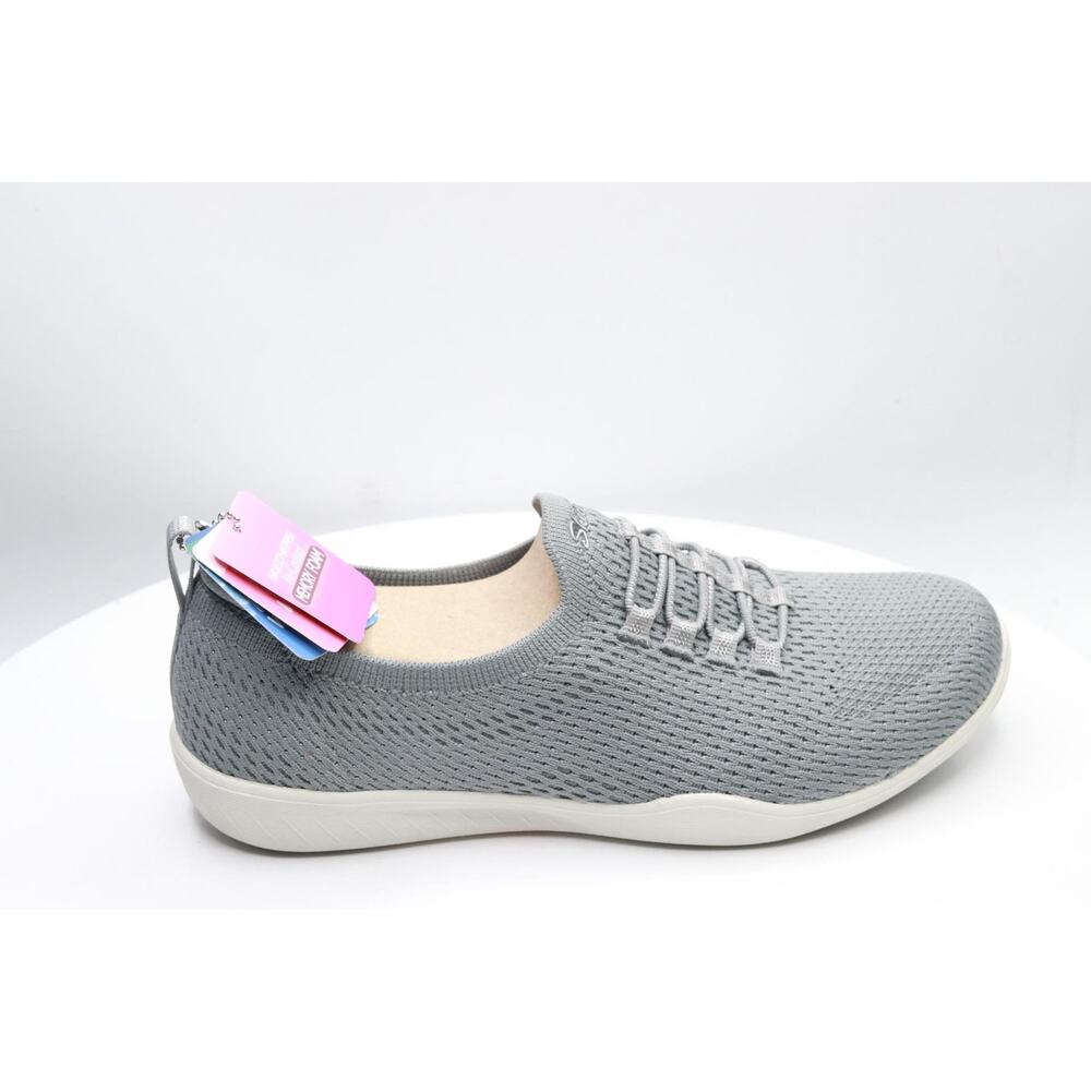 SKECHERS WOMEN'S, ACTIVE NEWBURY ST STARLIGHT STROLL SNEAKER GREY , 7.5 - Picture 5 of 6